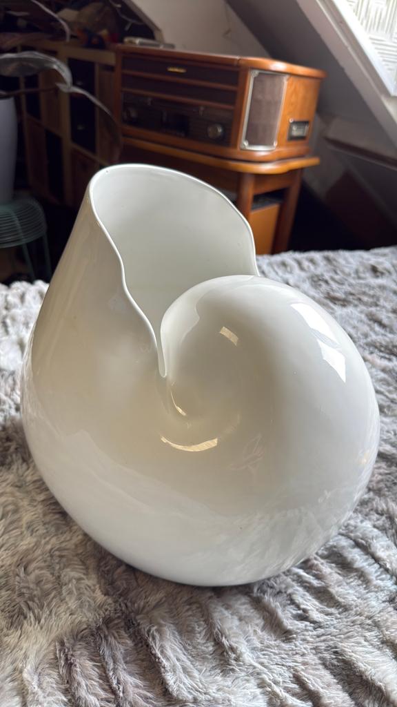 Vaas Groot Taste setter sigma Italy seashell vase porselein, Ophalen