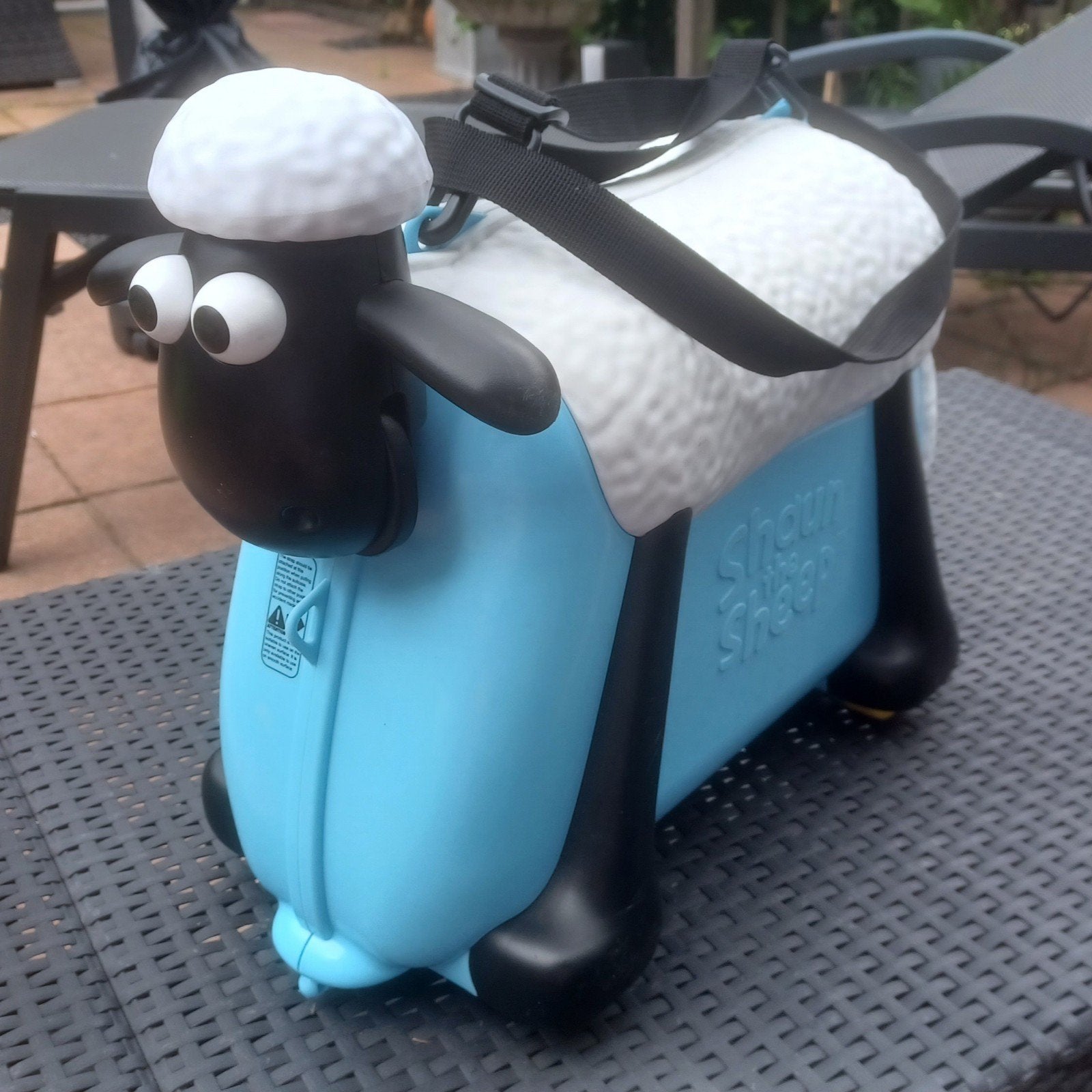 Shaun the Sheep Saipo kinder koffer & ride-on trolley, Sieraden, Tassen en Uiterlijk, Hard kunststof, Slot, Minder dan 50 cm, Ophalen of Verzenden