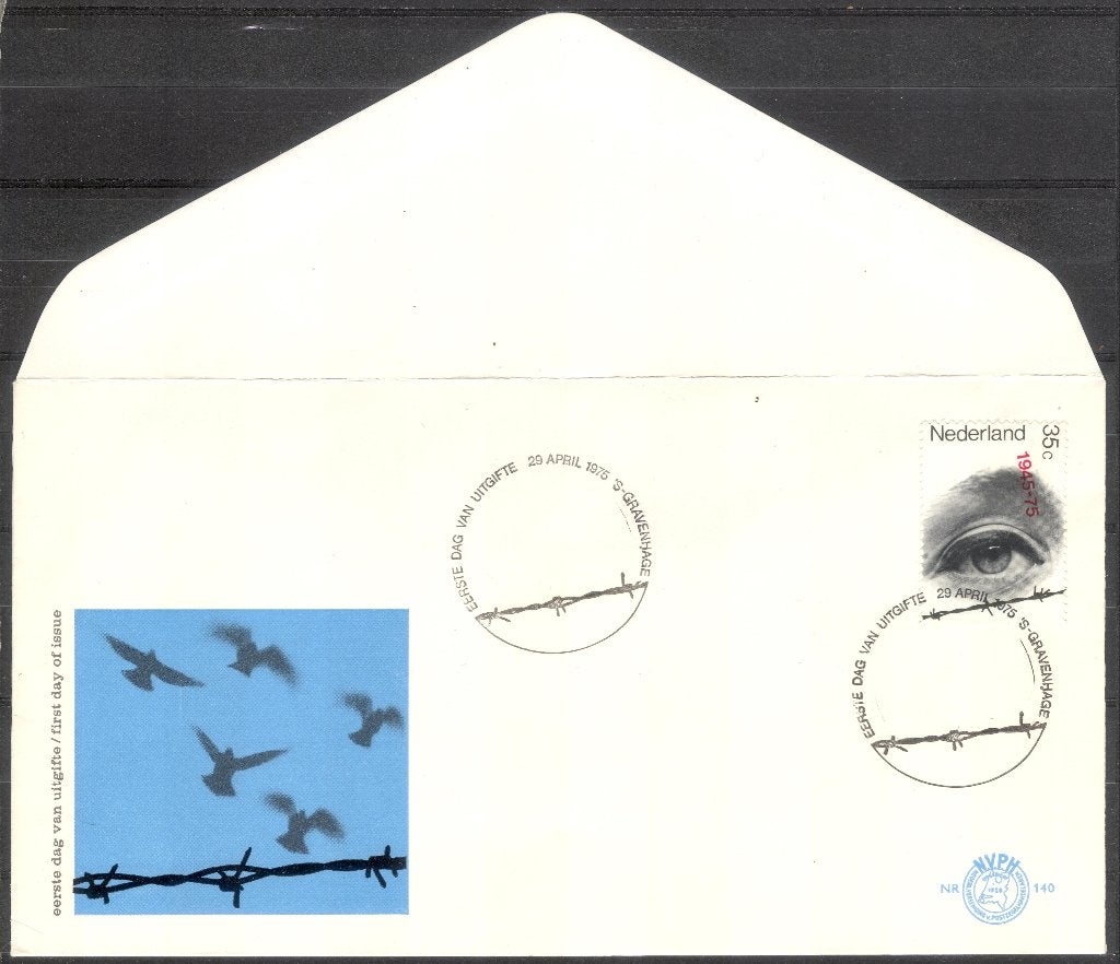 E140 - bevrijdingsherdenking 1975, Postzegels en Munten, Postzegels | Eerstedagenveloppen, Verzenden, Onbeschreven, Nederland