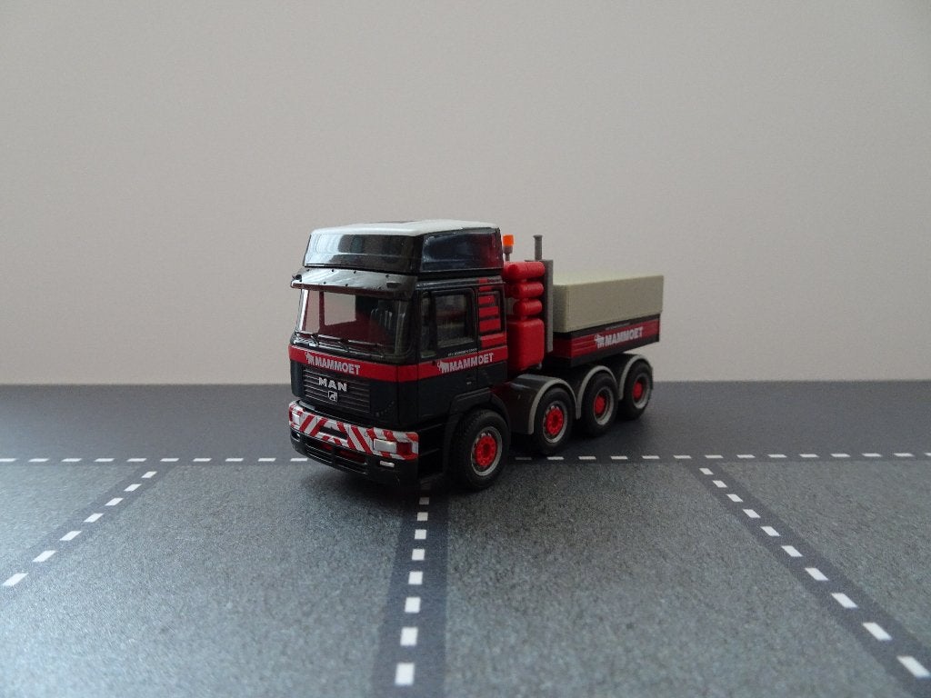 98 herpa man f90 f2000 ? 4-as ballastwagen mammoet 1:87 truc, Ophalen of Verzenden, Zo goed als nieuw, Bus of Vrachtwagen, Herpa