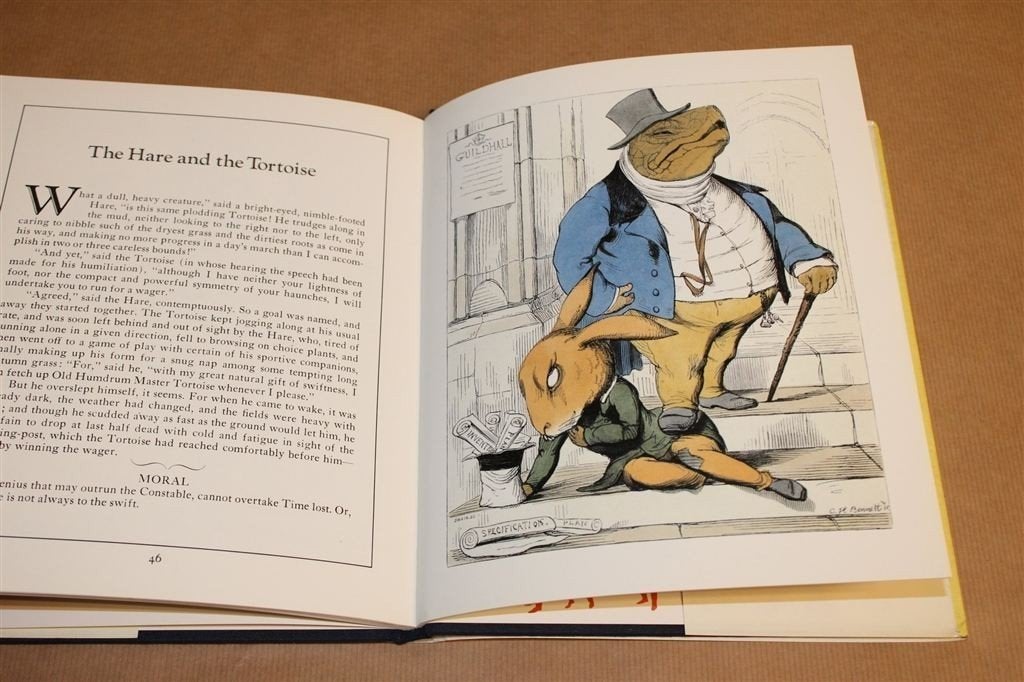 Fabels van Aesopus door C.H. Bennett — Vintage prentenboek, Boeken, Ophalen of Verzenden, Gelezen