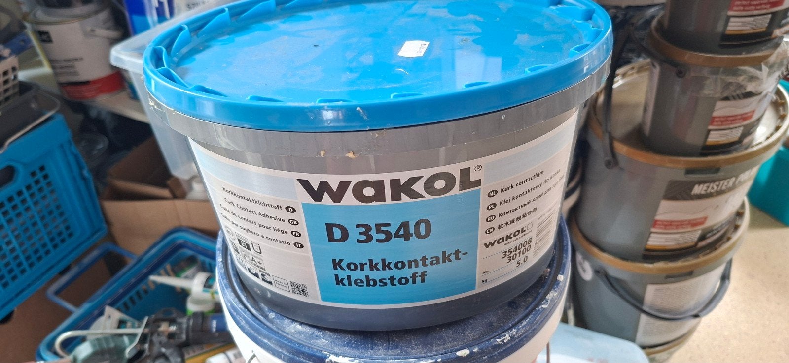 Wakol D 3540 Kurklijm 4 kg - Dispersie Co0ntactlijm, Doe-het-zelf en Verbouw, Ophalen of Verzenden, Nieuw