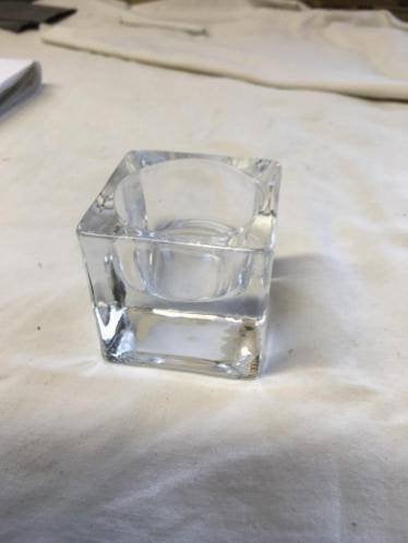 BOLSIUS glazen kaarsenhouder, Huis en Inrichting, Overige merken, Overige typen, Ophalen of Verzenden, 5 cm