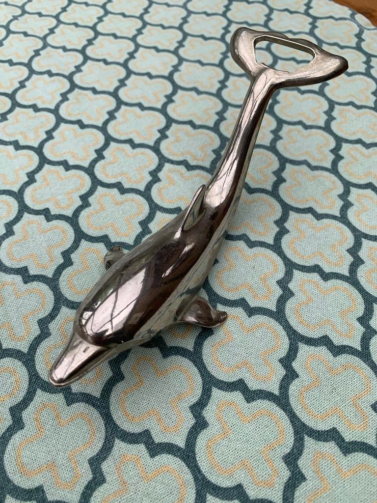 Dolfijn Flessenopener - Metaal, Antiek en Kunst, Curiosa en Brocante, Ophalen of Verzenden