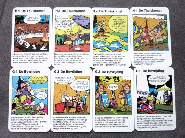 Vintage Asterix kwartetspel - kwartet spel kaart kaarten, Ophalen of Verzenden, Zo goed als nieuw, Kwartet(ten)