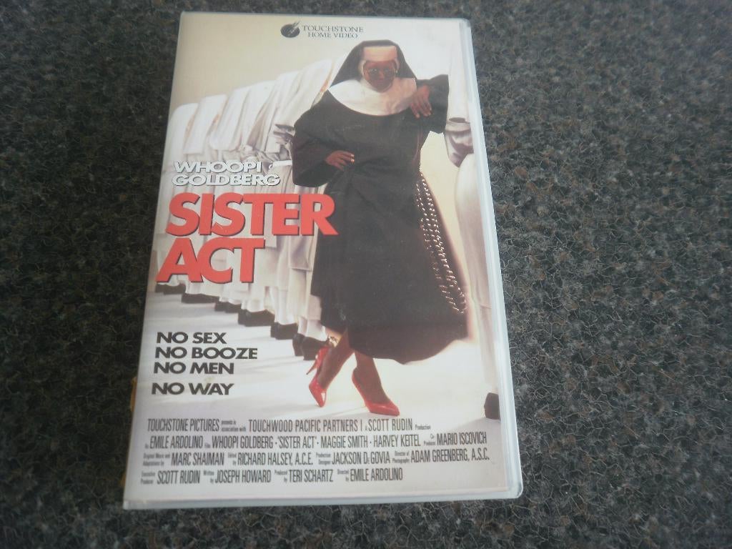 SISTER ACT! Komedie Klassieker met W.Goldberg Op VIDEO!, Vanaf 12 jaar, Verzenden, Zo goed als nieuw, Actie en Avontuur
