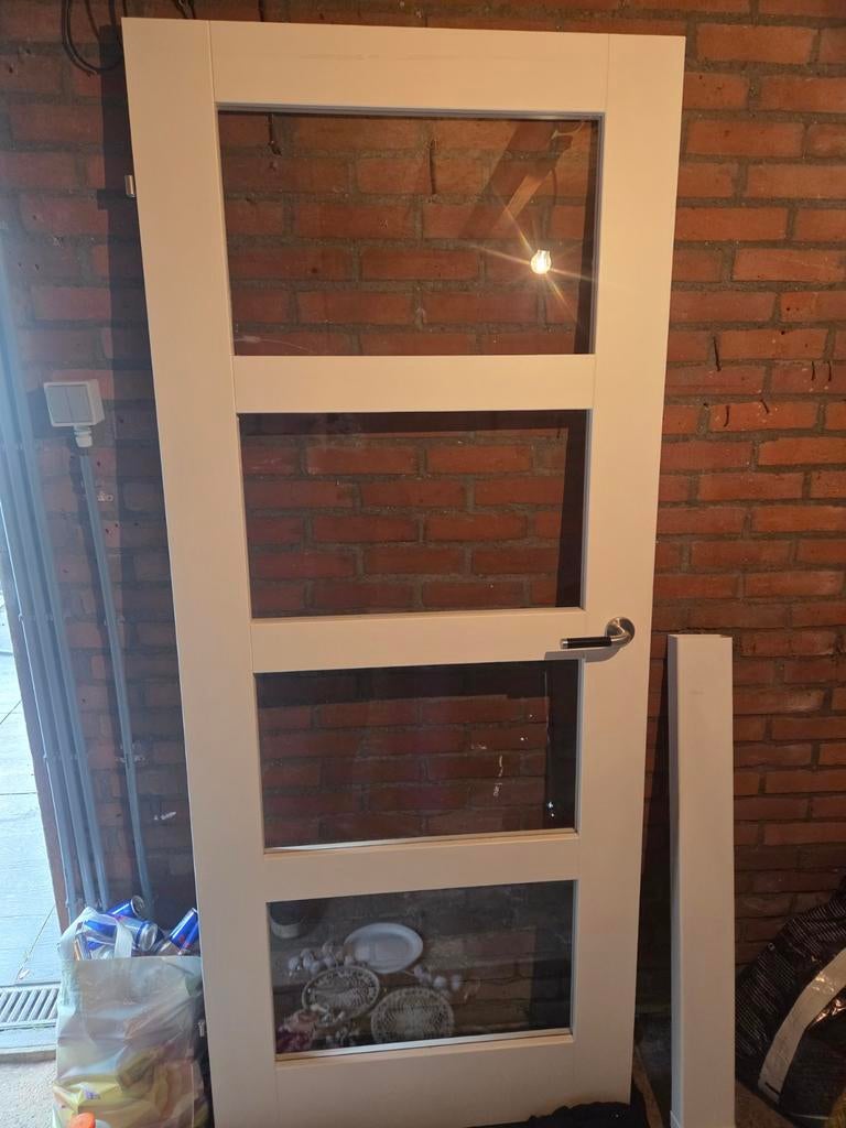 Zo goed als nieuwe deur met glas, Ophalen of Verzenden