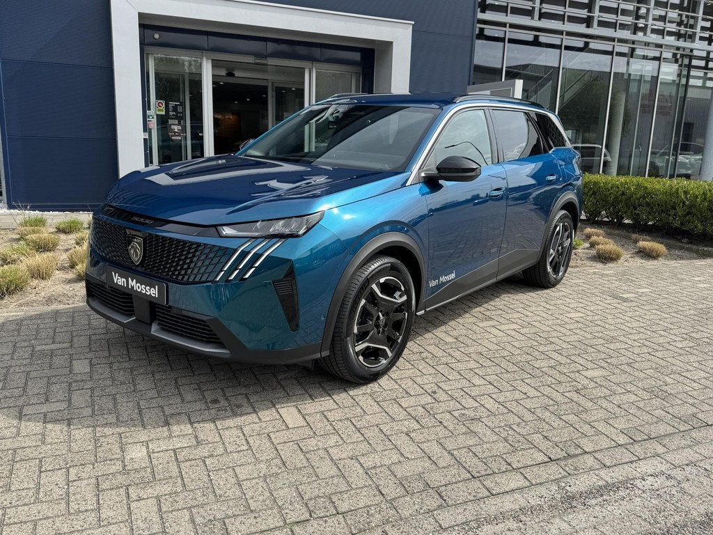 Peugeot 5008 1.6 Plug-in Hybrid 195 Allure 7p, Auto's, Peugeot, 12 maanden, 4 cilinders, Blauw, Hybride Elektrisch/Benzine