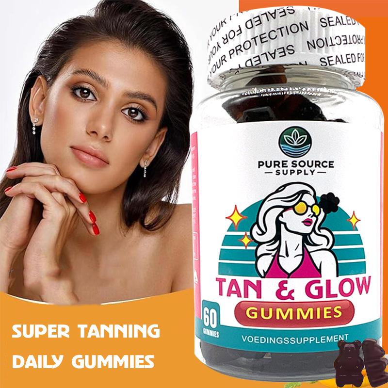 Tan & Glow Gummies - Voedingssupplement voor Huid & Bruining, Verzenden, Nieuw, Overige typen