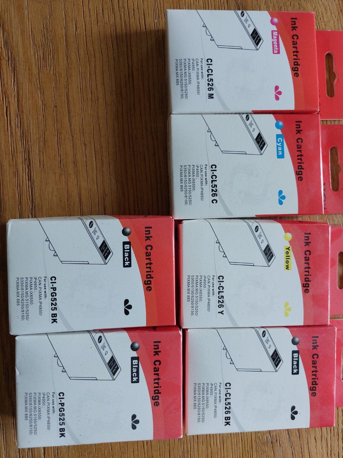 Inktcartridges voor Canon Pixma printers (6 stuks), Ophalen of Verzenden, Nieuw, Cartridge, Canon (compatibel)