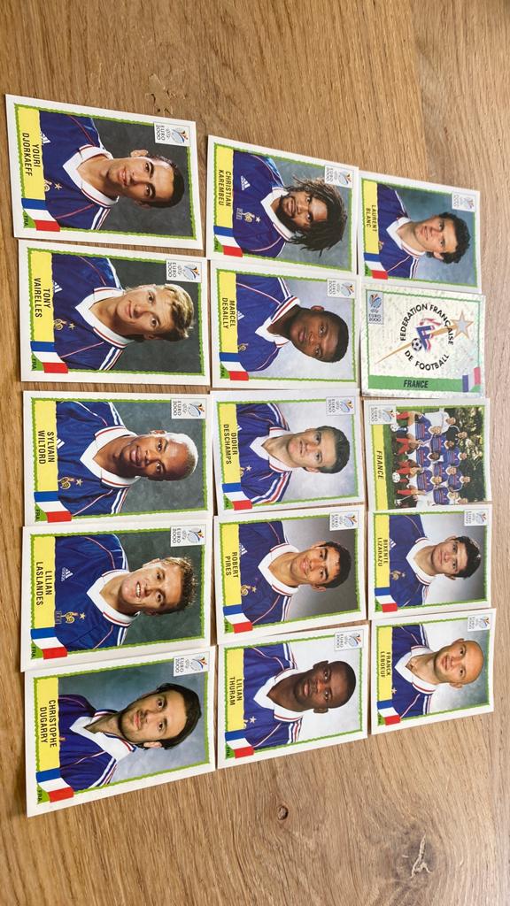Panini euro 2000 Frankrijk, Ophalen of Verzenden, Zo goed als nieuw, Buitenlandse clubs, Poster, Plaatje of Sticker