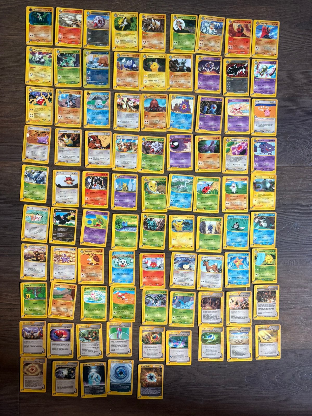 Pokemon kaarten skyridge, Verzenden, Zo goed als nieuw, Meerdere kaarten