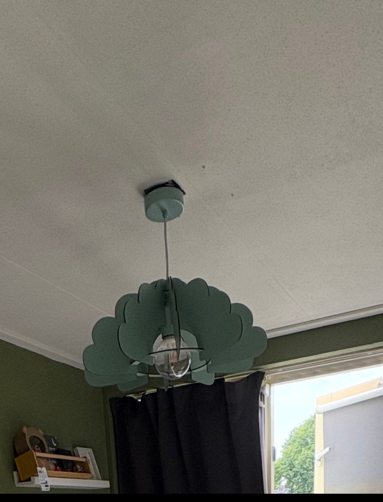 Mint groene wolk lamp, Ophalen of Verzenden, Zo goed als nieuw