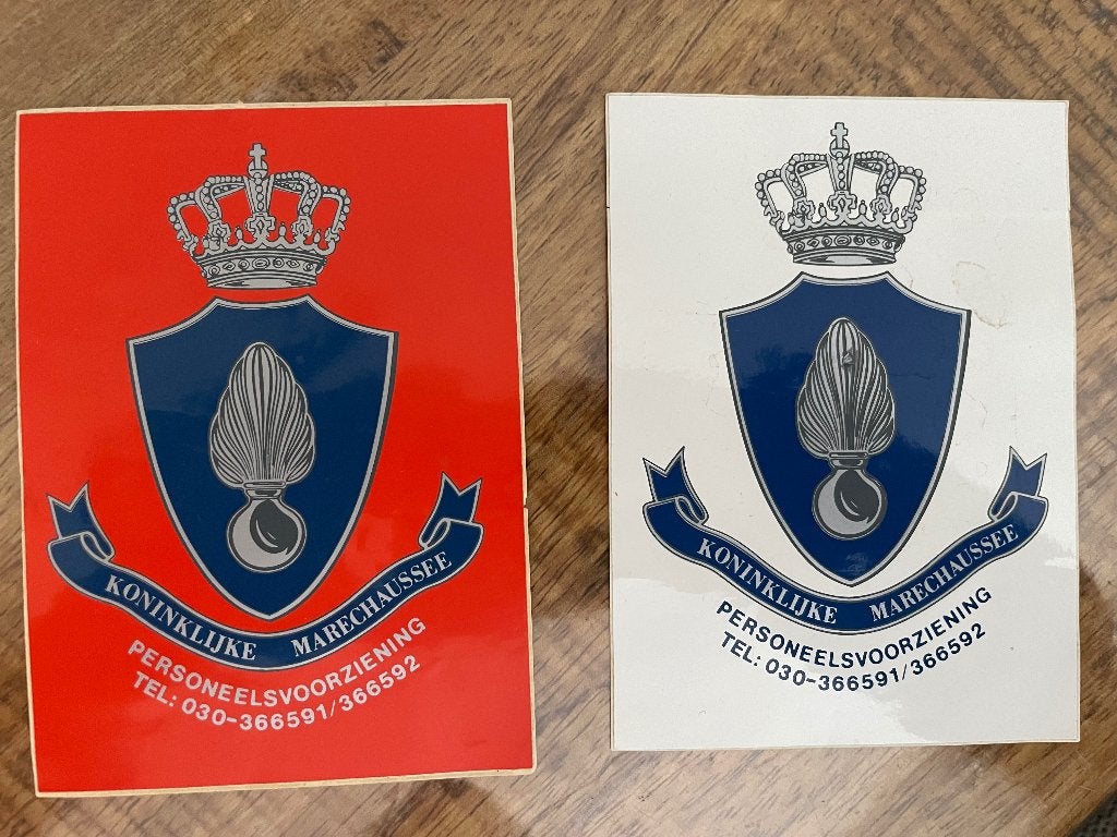 2 stickers koninklijke marechaussee sticker, Ophalen of Verzenden, Luchtmacht, Nederland, Embleem of Badge