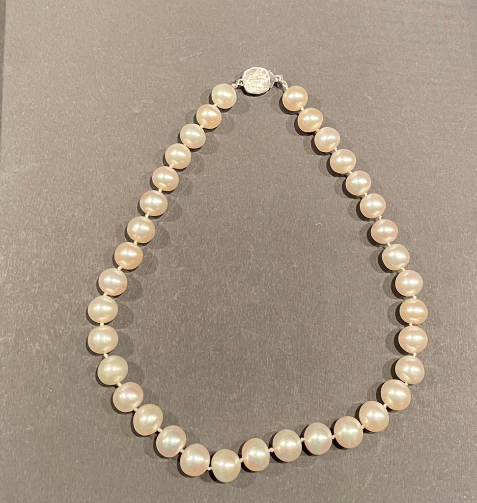 Parelketting zilver, Ophalen of Verzenden, Gebruikt, Zilver