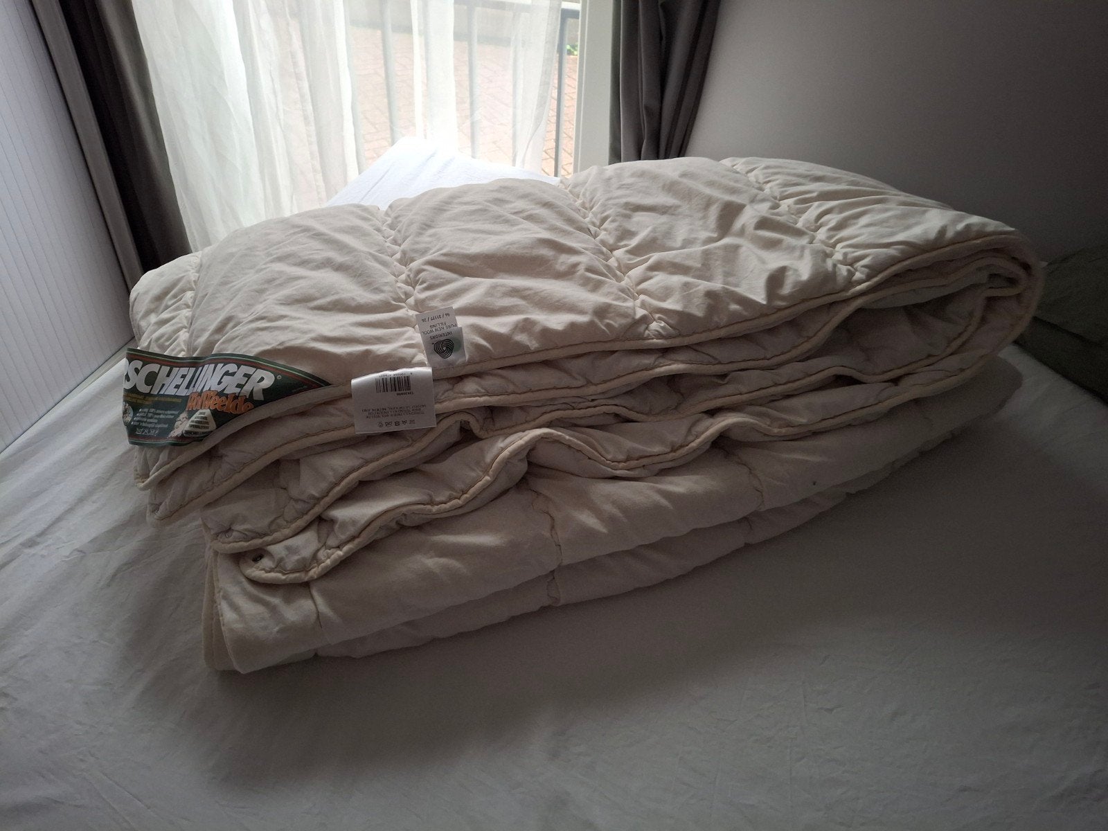 Terschellinger wollen dekbed 220x240cm, Huis en Inrichting, Ophalen, Gebruikt, Wit, Tweepersoons