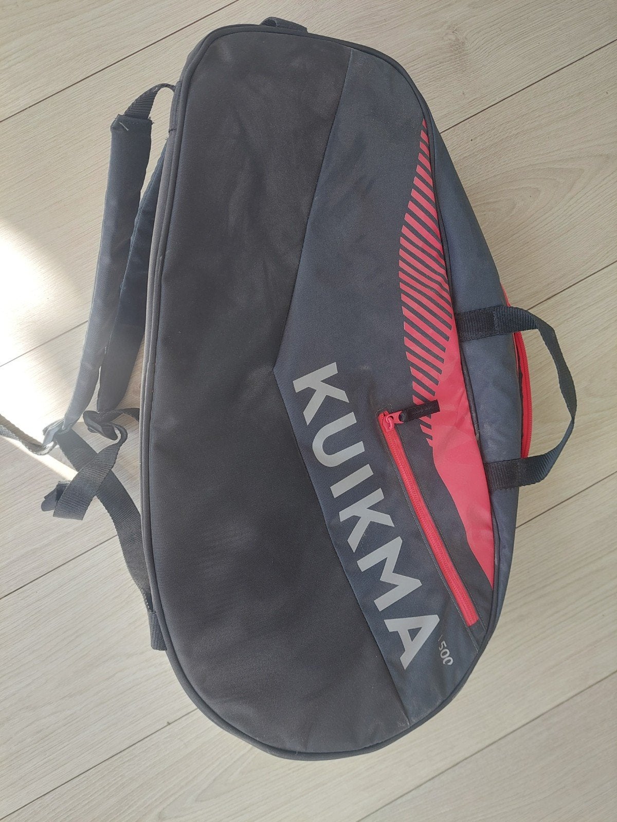 Kuikma Padelrackettas voor 2 rackets - Zwart/Rood, Ophalen of Verzenden, Gebruikt, Padeltas
