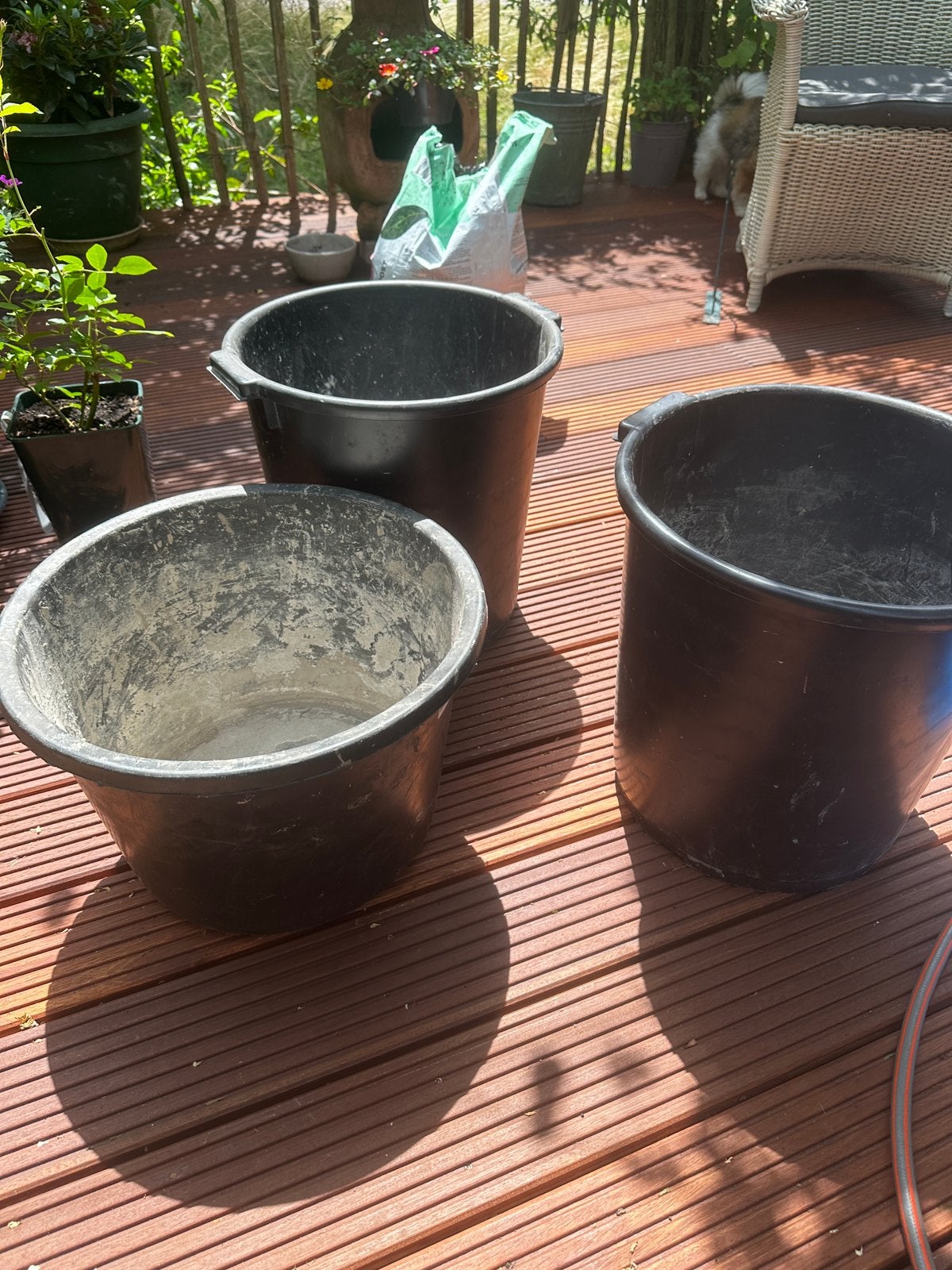 Grote kuipen voor mini boom of mini vijver, Tuin en Terras, Bloembakken en Plantenbakken, Ophalen, Kunststof, Gebruikt, Minder dan 30 cm