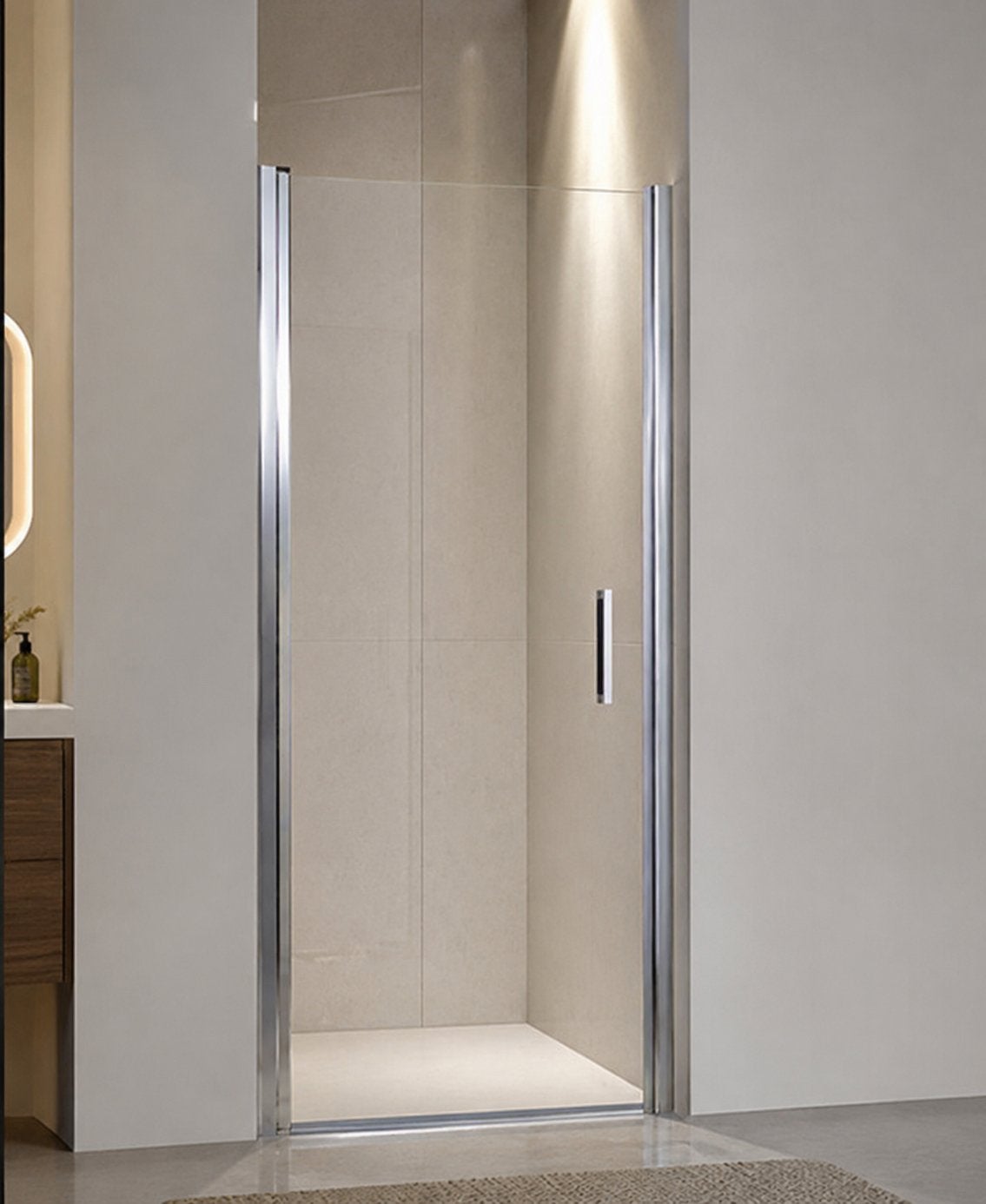 Prachtige Douchedeur 80cm chroom met profiel antikalk, Ophalen, Nieuw