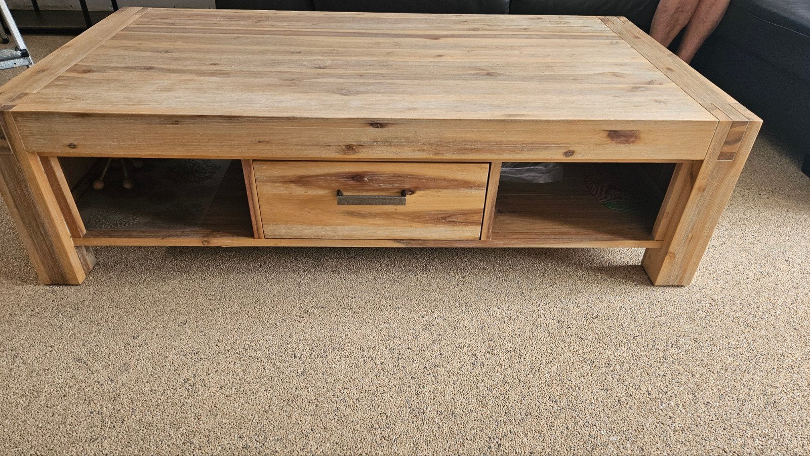 Salontafel met lade - 140x70x40, Huis en Inrichting, Ophalen, Gebruikt, 100 tot 150 cm, 50 tot 100 cm