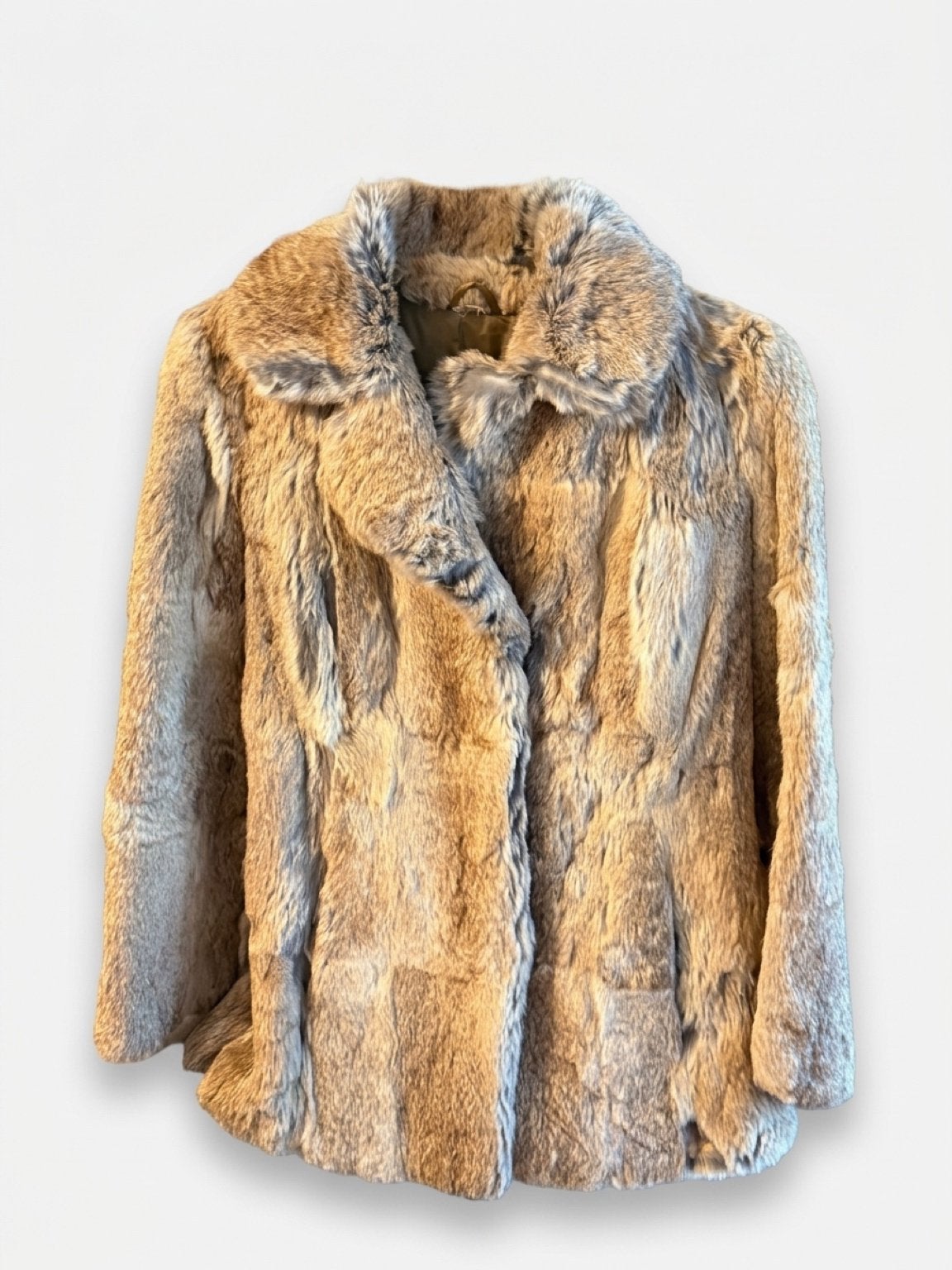 Prachtige Vintage Betty Barclay Jas – Echt Konijnenbont, Ophalen of Verzenden, Zo goed als nieuw, Maat 36 (S), Beige