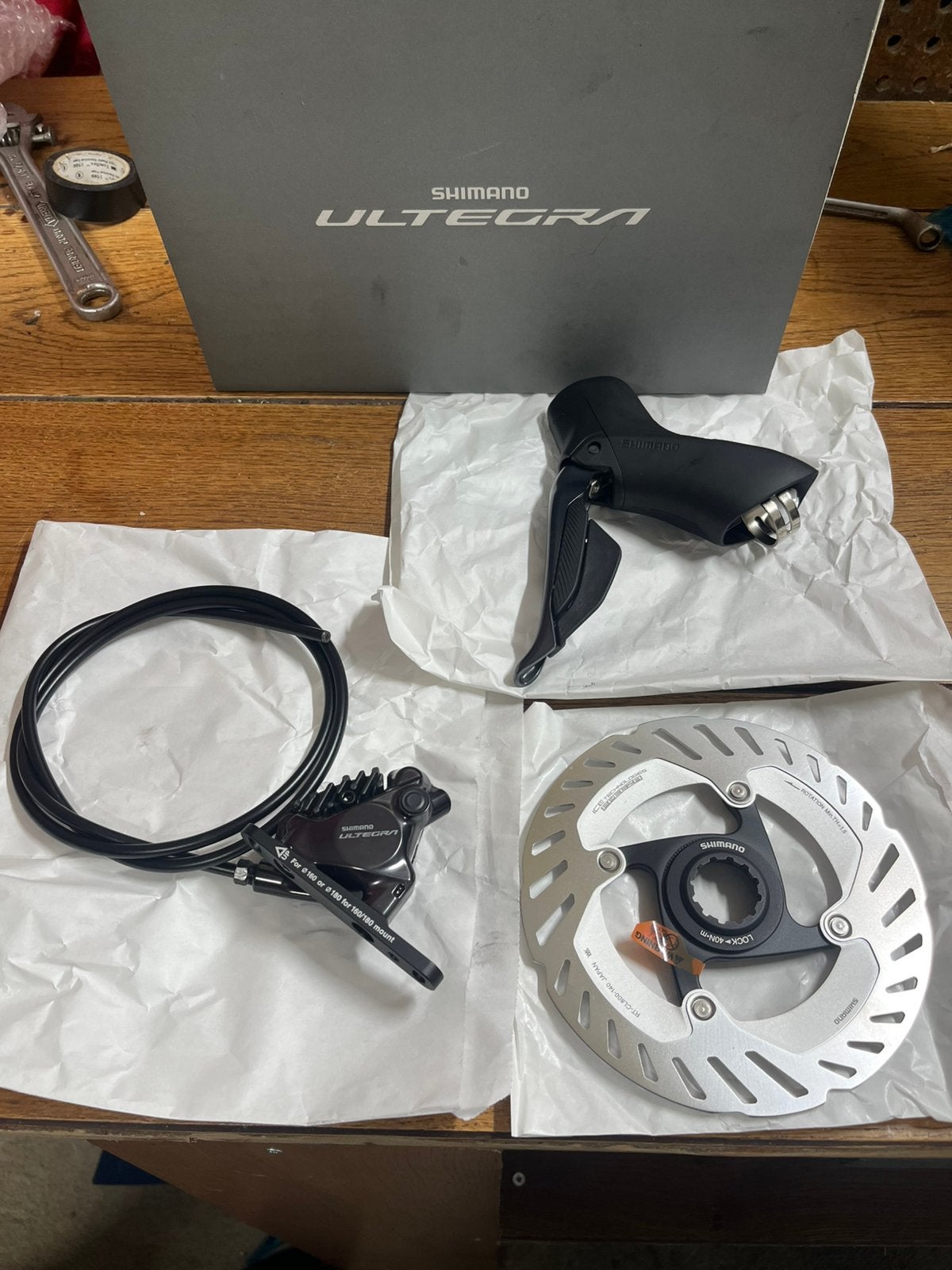 Shifter shimano R8170 met rem en remschijf, Fietsen en Brommers, Ophalen of Verzenden, Nieuw, Remmen