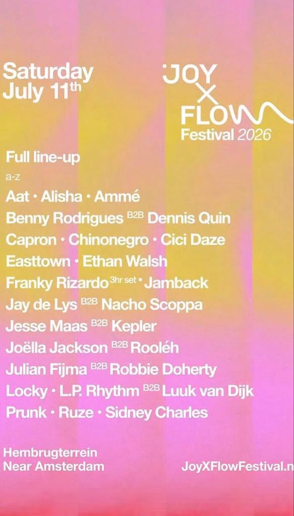 JOY X FLOW 2 tickets, Tickets en Kaartjes, Evenementen en Festivals, Drie personen of meer