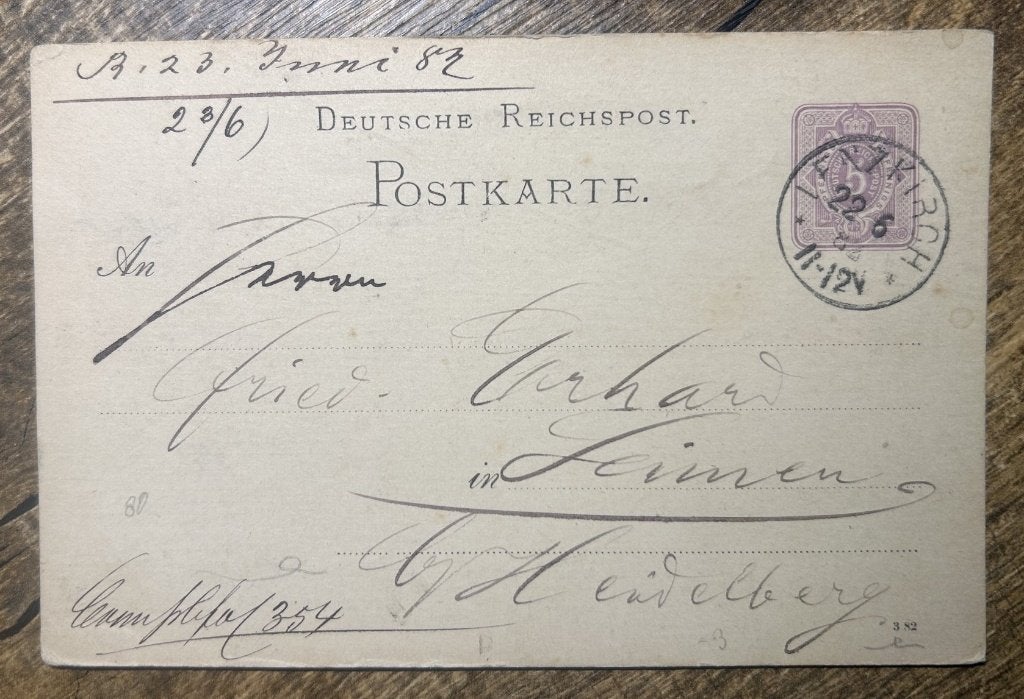 Postzegels Duitsland Reich 1875 postcard, Verzenden, Overige periodes, Gestempeld