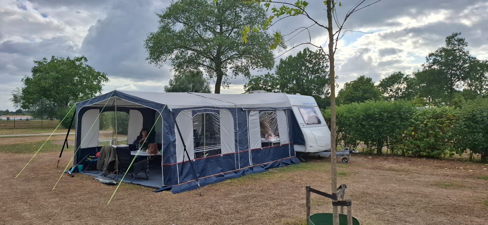Dorema voortent + luifel + aanbouw (270 diep) maat 8, Ophalen, Gebruikt