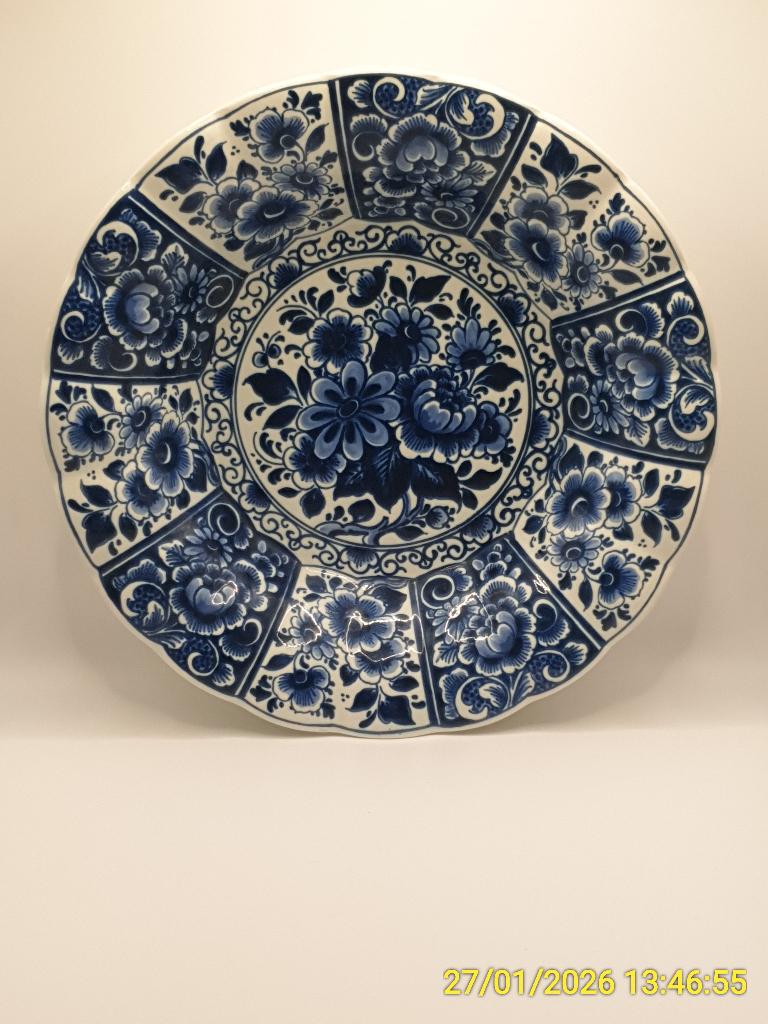 Delftsblauw Wandbord - Handbeschilderd 522, Ophalen of Verzenden