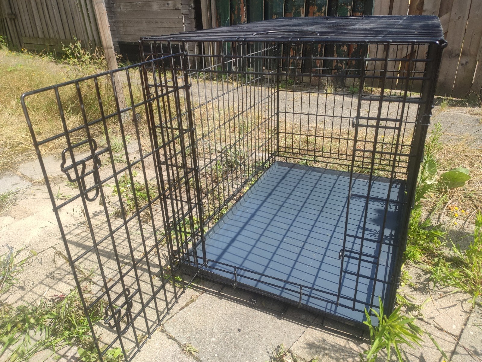 Grote zware STALEN hondenbench 1 meter – opvouwbaar, Dieren en Toebehoren, Ophalen of Verzenden, Zo goed als nieuw