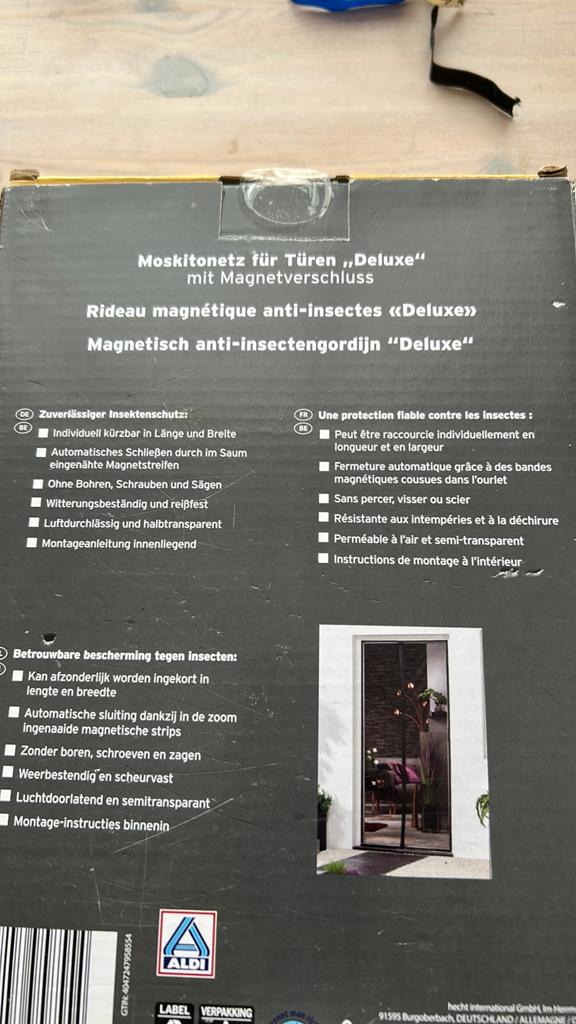 Vliegengordijn nieuw 100 x 220 cm . Met magneetsluiting, Doe-het-zelf en Verbouw, Deuren en Horren, Ophalen of Verzenden, Nieuw