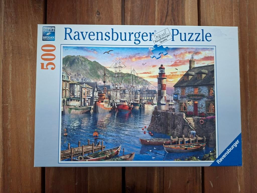 Ravensburger Legpuzzel 500 stukjes - Havenstad, Ophalen of Verzenden, 500 t/m 1500 stukjes, Gebruikt, Legpuzzel