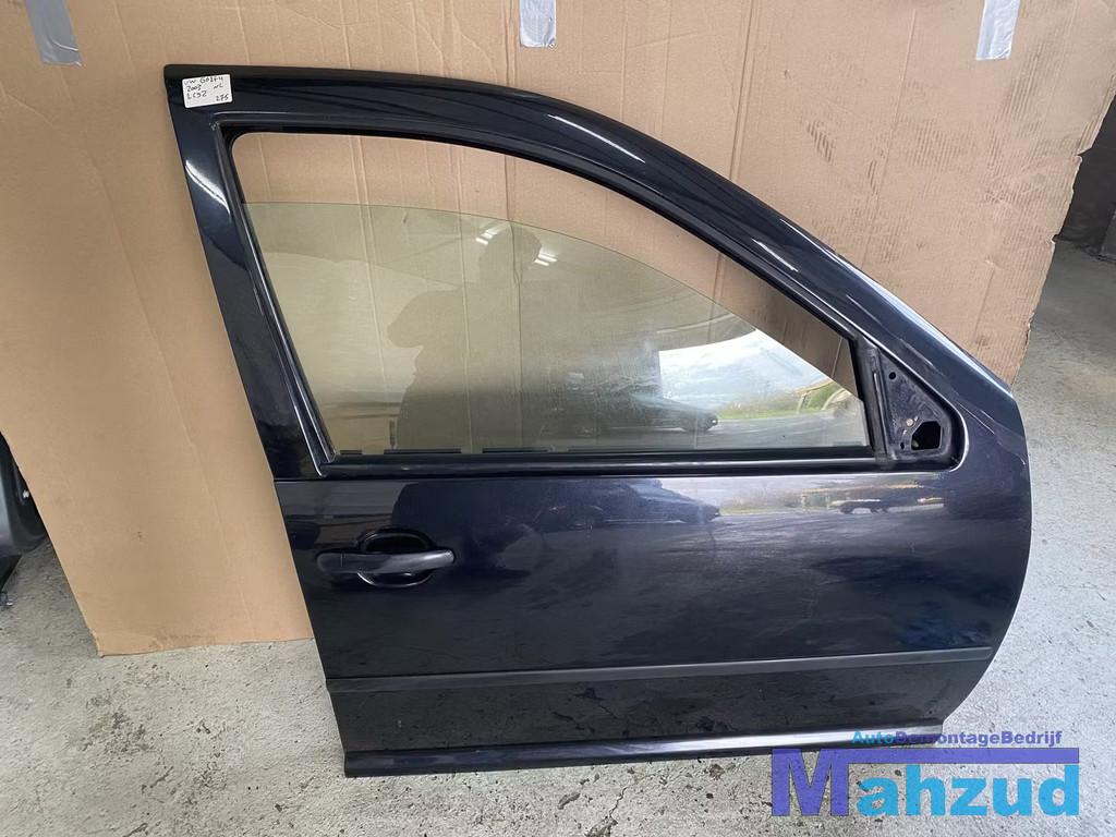VW GOLF 4 Zwart LC9Z Rechts voor deur portier 1998-2003, Gebruikt, Volkswagen AG, Volkswagen, Deur