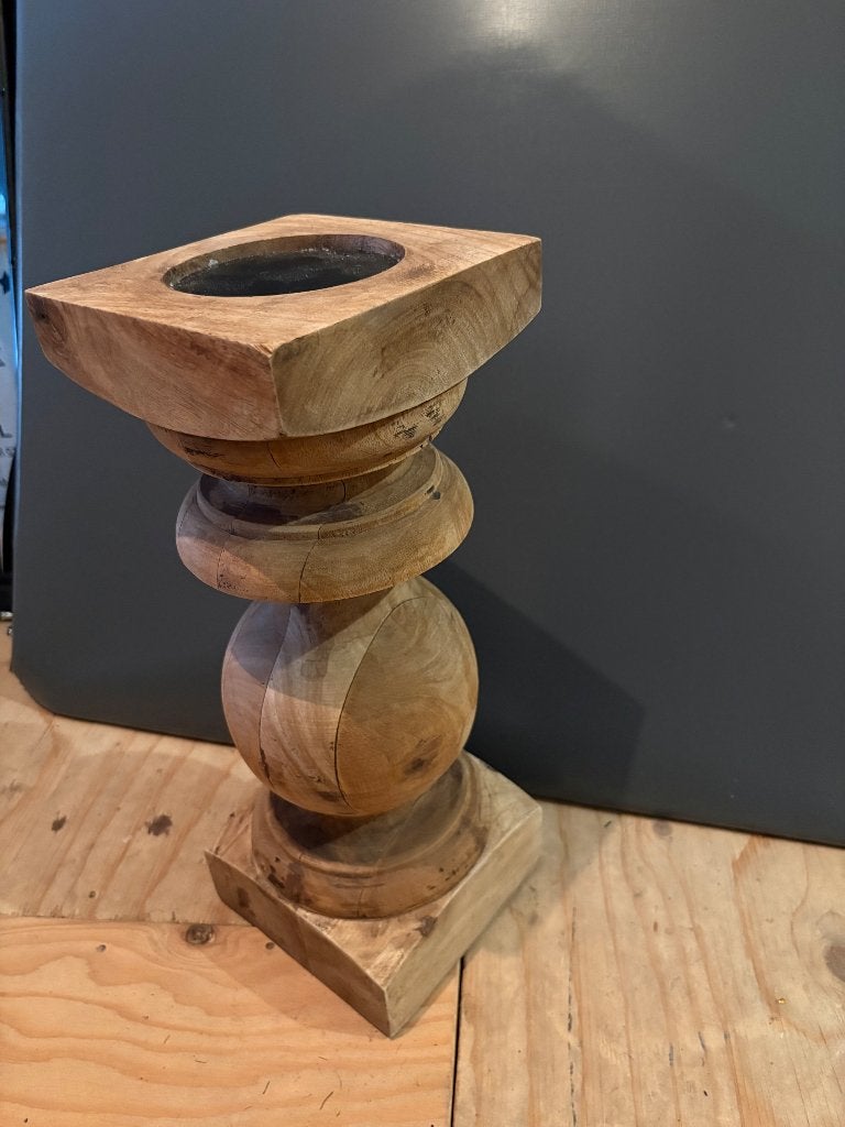 Industriële woonstijl, Huis en Inrichting, Woonaccessoires | Kandelaars en Kaarsen, Ophalen, Zo goed als nieuw, Bruin, Hout