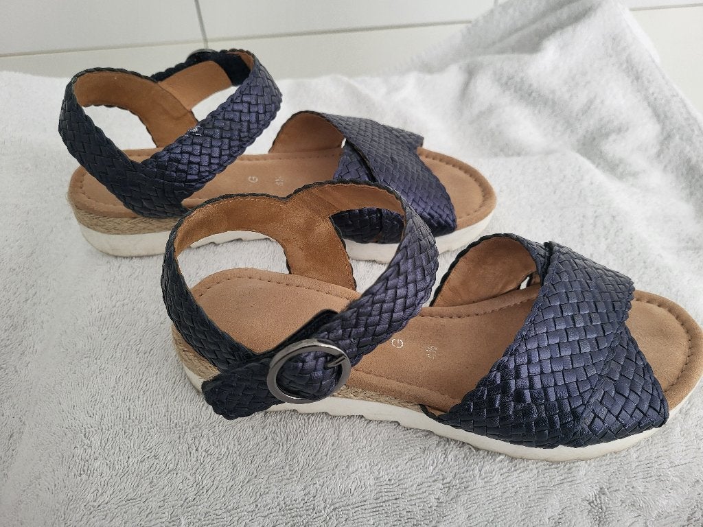 Gabor sandalen blauw maat 4,5 (valt als 38), Blauw, Gabor, Gedragen, Sandalen of Muiltjes