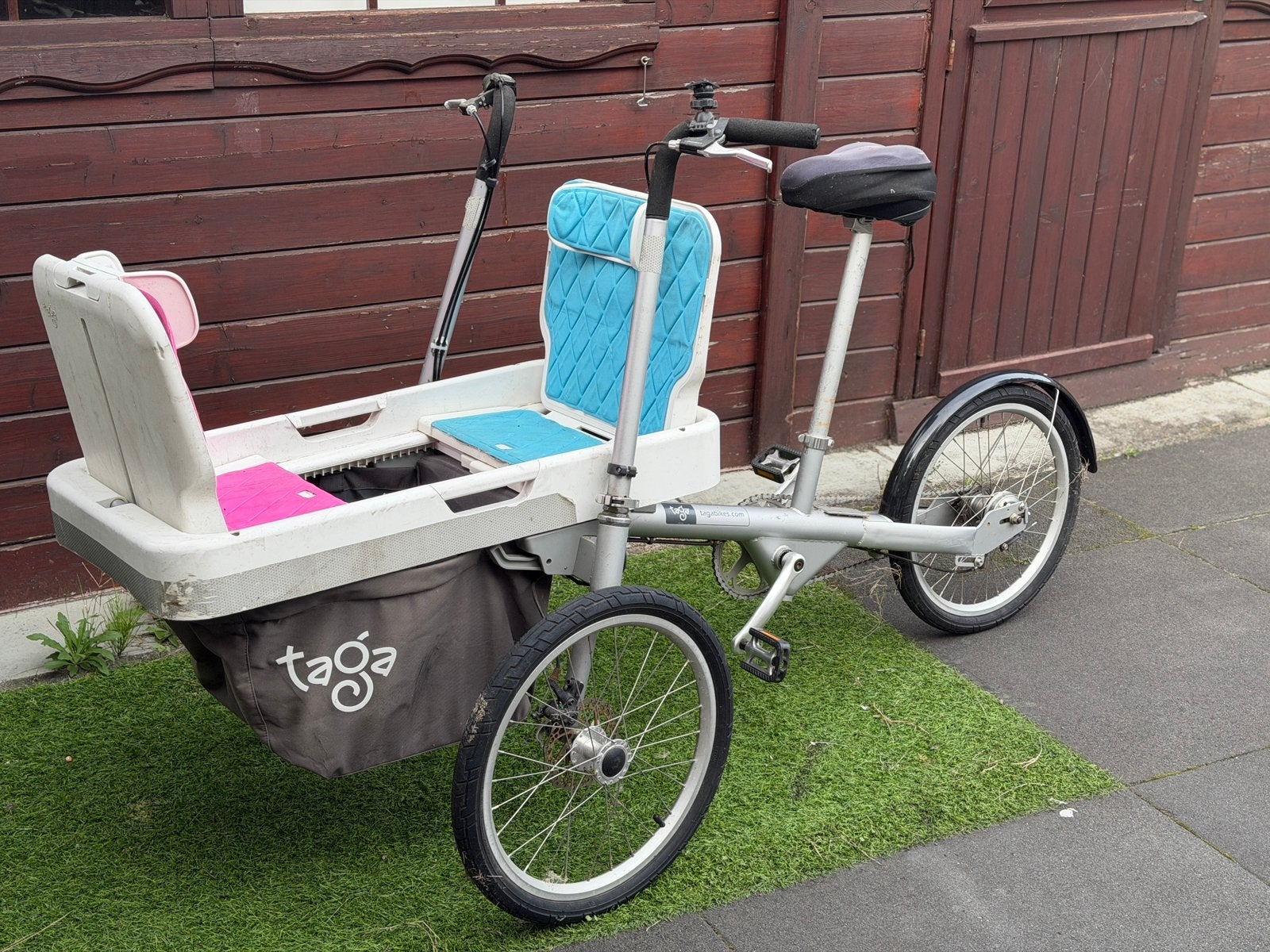 Driewiel bakfiets, Taga, Ophalen of Verzenden, Gebruikt, Schijfrem
