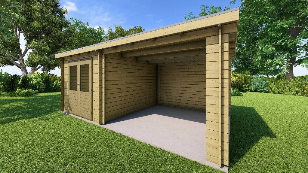 Fonteyn Basicline Camelia met overkapping 550x300cm, 200 tot 400 cm, Verzenden, Blokhut, Nieuw