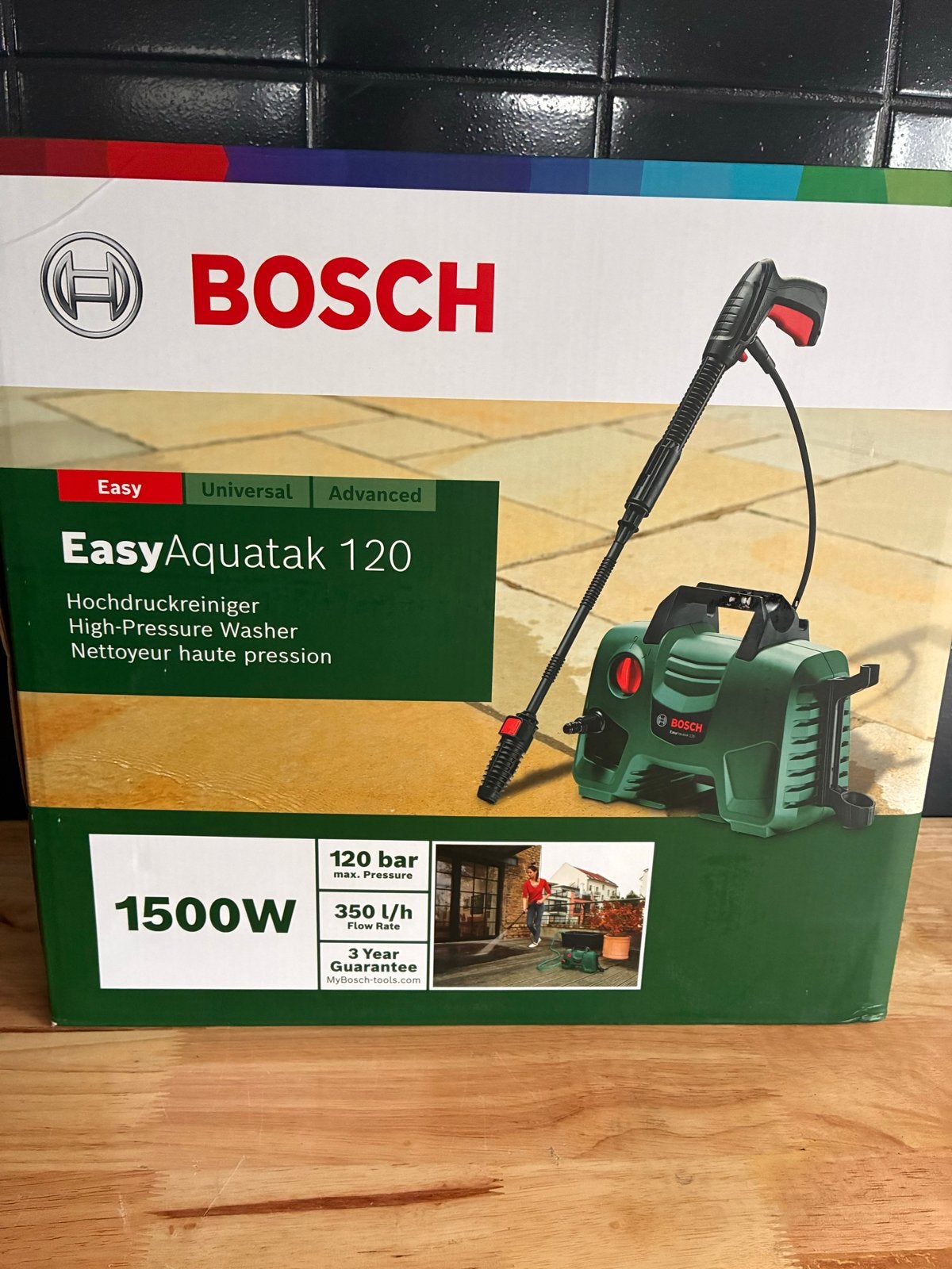 Bosch EasyAquatak 120 Hogedrukreiniger NIEUW, Tuin en Terras, Ophalen, Nieuw, Elektrisch, Met regelbare waterdruk