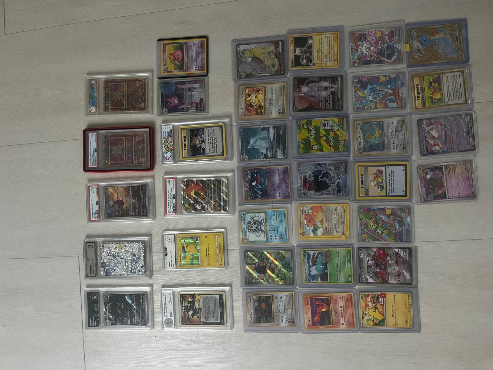 Pokemon collectie slabs en normale kaarten (PSA/PCA), Hobby en Vrije tijd, Ophalen of Verzenden, Gebruikt, Meerdere kaarten