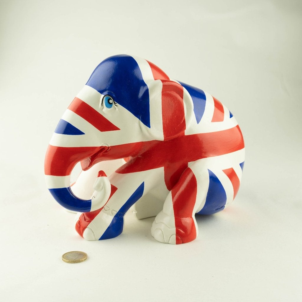 Elephant Parade, Union Jack olifant, Thammakit Thamboon, Ophalen of Verzenden