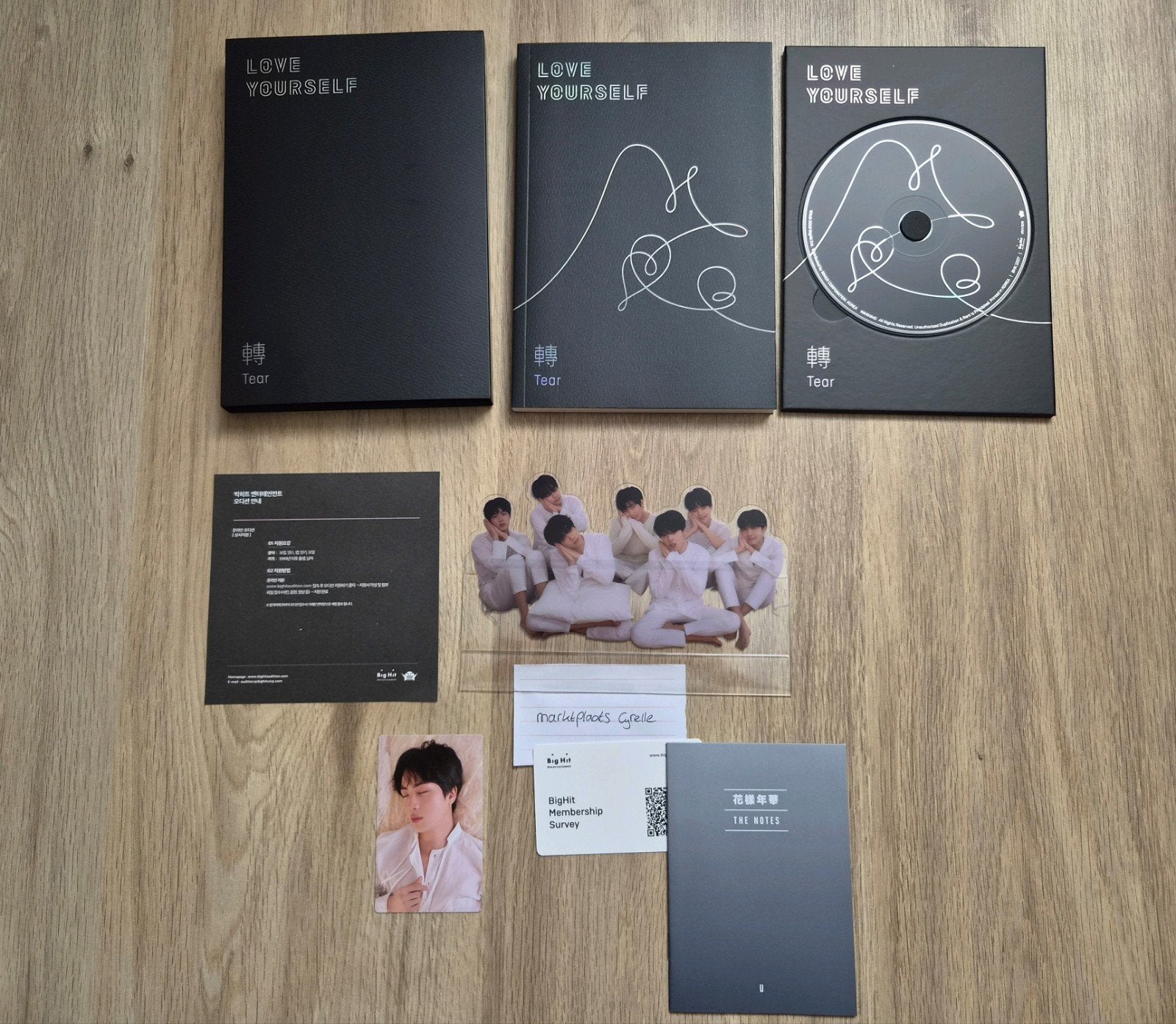 BTS - Love Yourself 'Tear (versie U) (met Jin fotokaart), Ophalen of Verzenden, Zo goed als nieuw, Album, Inclusief boekje