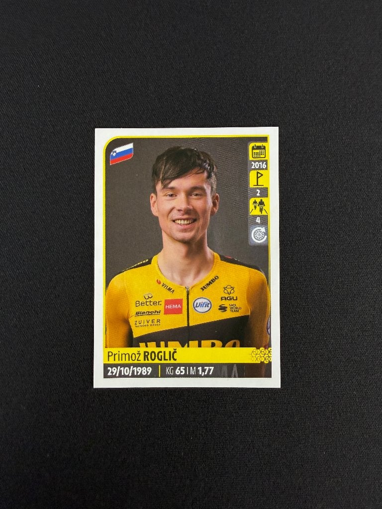 Primoz Roglic Panini Tour de France 2020 Sticker Jumbo Visma, Verzenden, Zo goed als nieuw, Overige sporten, Poster, Plaatje of Sticker
