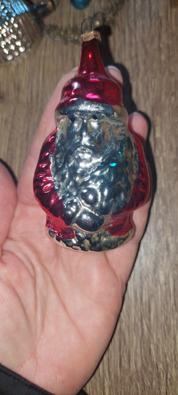antieke Kerstbal - Kerstman groot, Ophalen of Verzenden