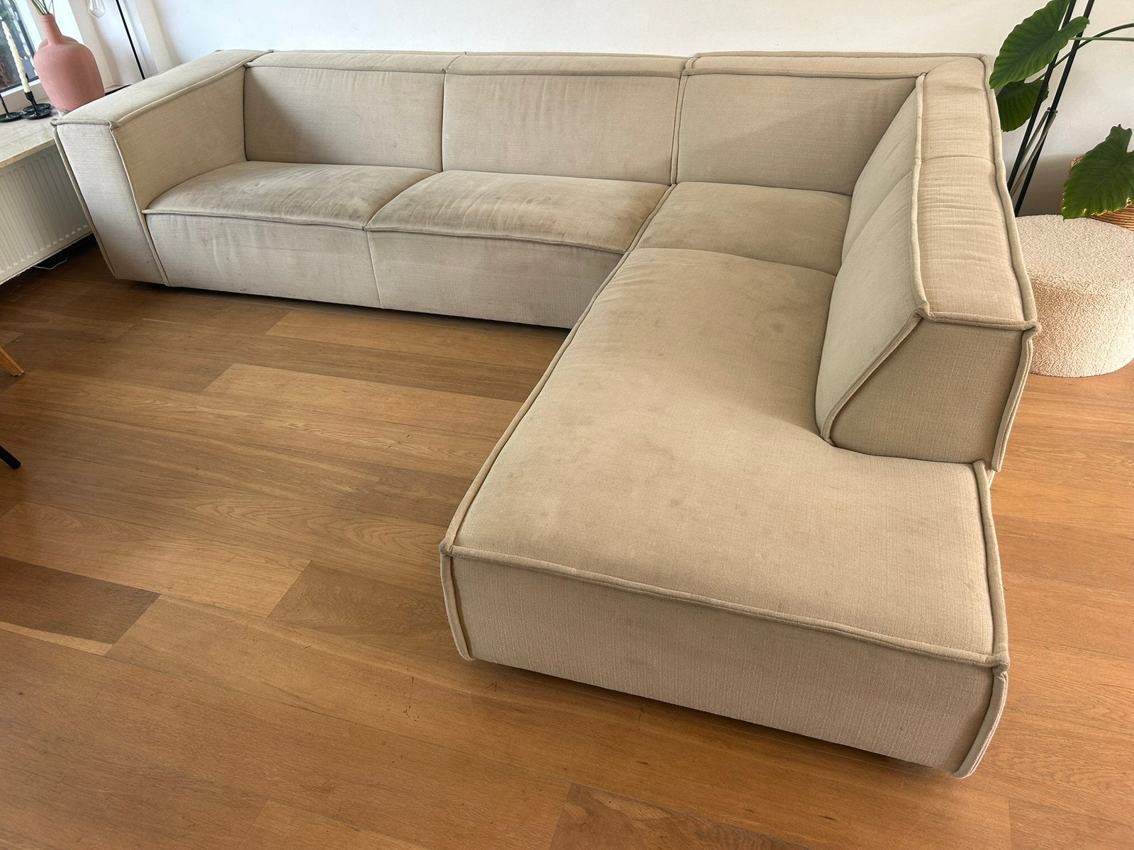 Hoekbank Bysidde Sommer rechts - Oat Beige 306cm, Huis en Inrichting, Ophalen, Zo goed als nieuw, Vierpersoons of meer