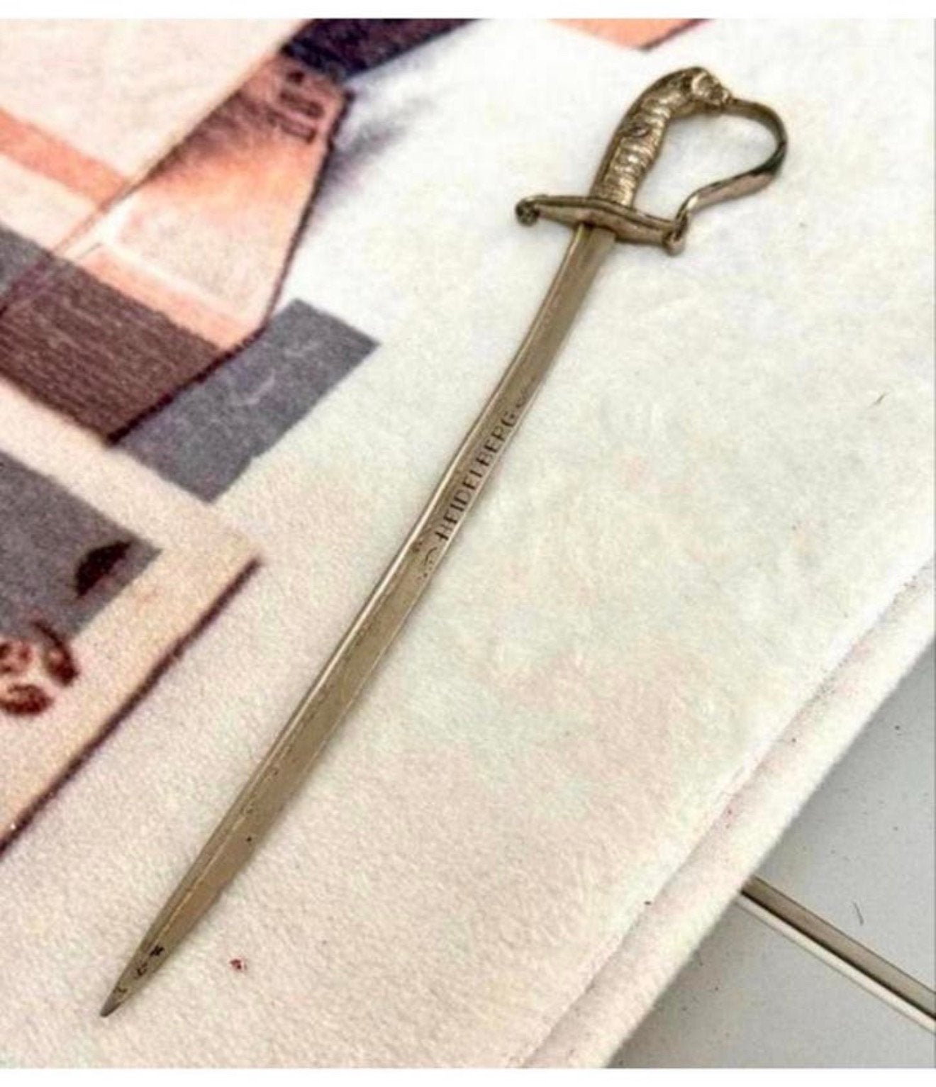 Zeldzame vintage Zwaard briefopener Heidelberg duitsland, Ophalen of Verzenden