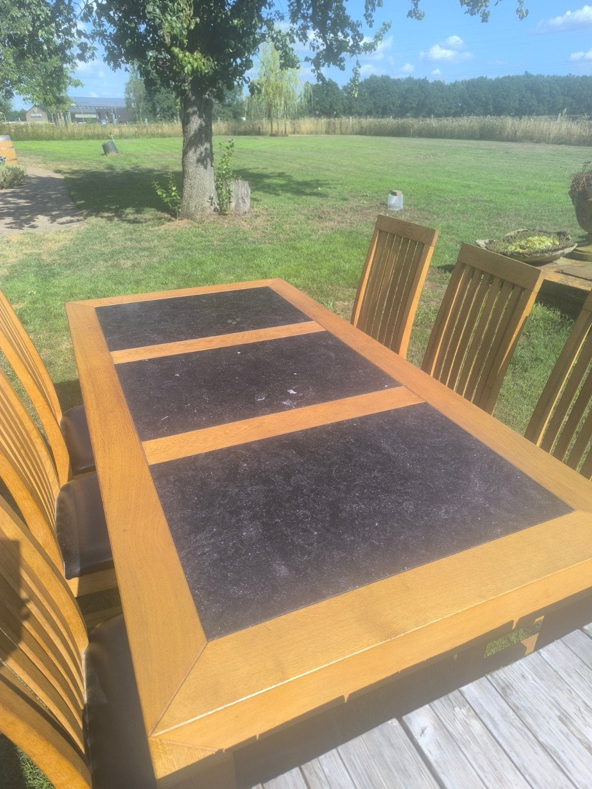 Keukentafel met 6 stoelen, Antiek en Kunst, Ophalen