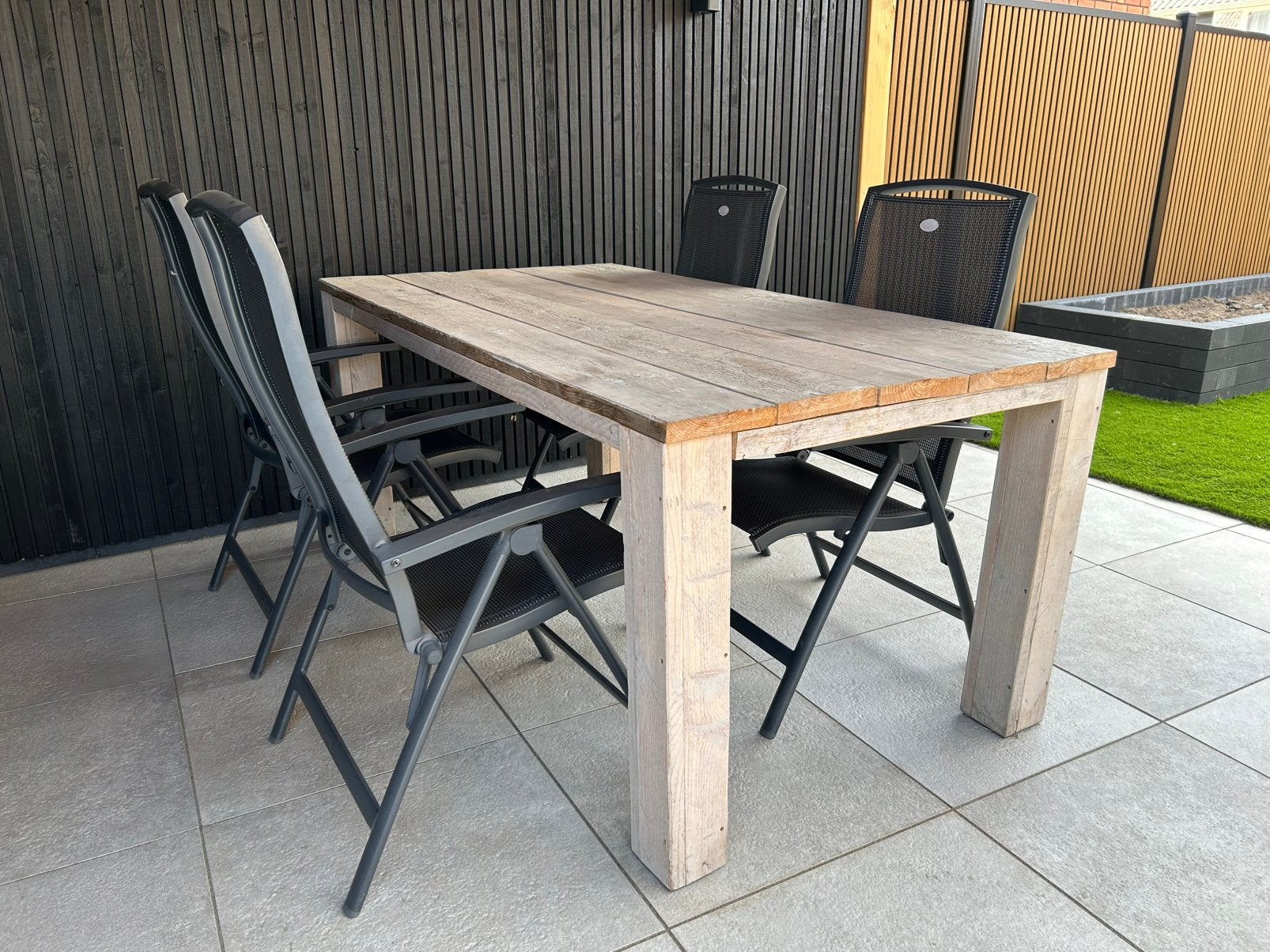 Steigerhouten (tuin)tafel GRATIS, Tuin en Terras, Ophalen, Zo goed als nieuw, Steigerhout