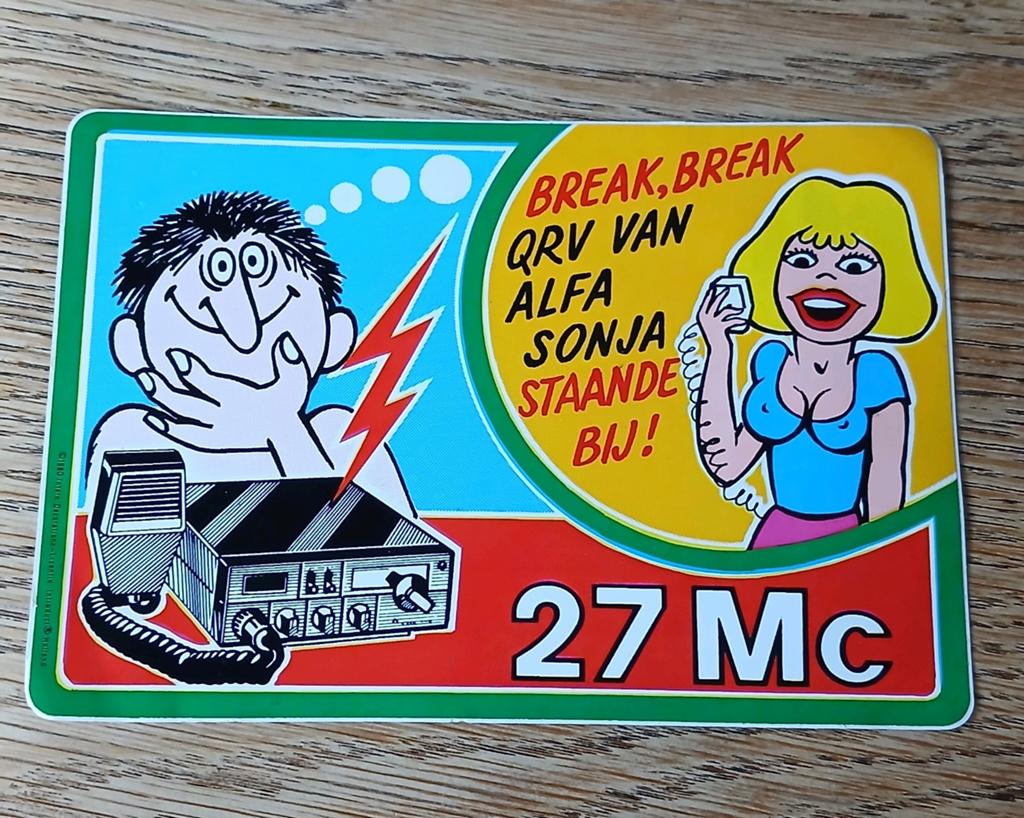 Funsticker 27MC Break break QRV Alfa Sonja, Ophalen of Verzenden