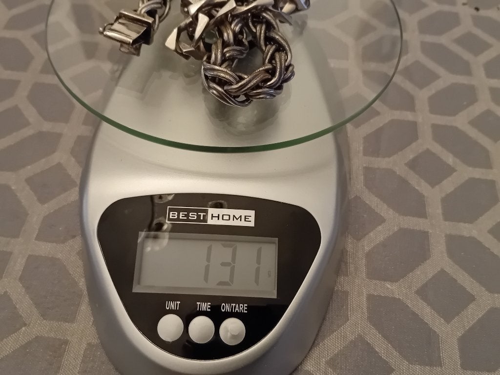 131 gram sterling zilver  buddha to Buddha armband, Ophalen, Zilver
